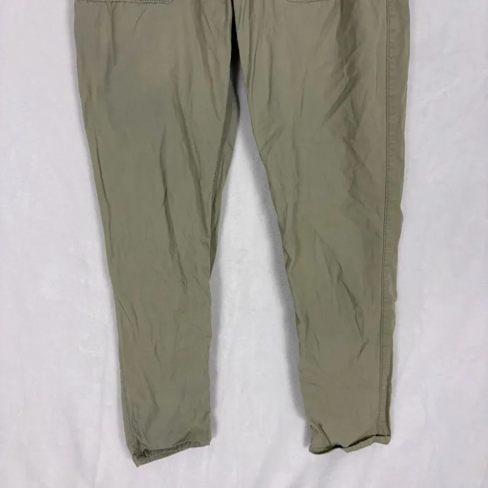 Abercrombie & Fitch Green High Waisted Skinny‎ Leg Pants Size XS Short